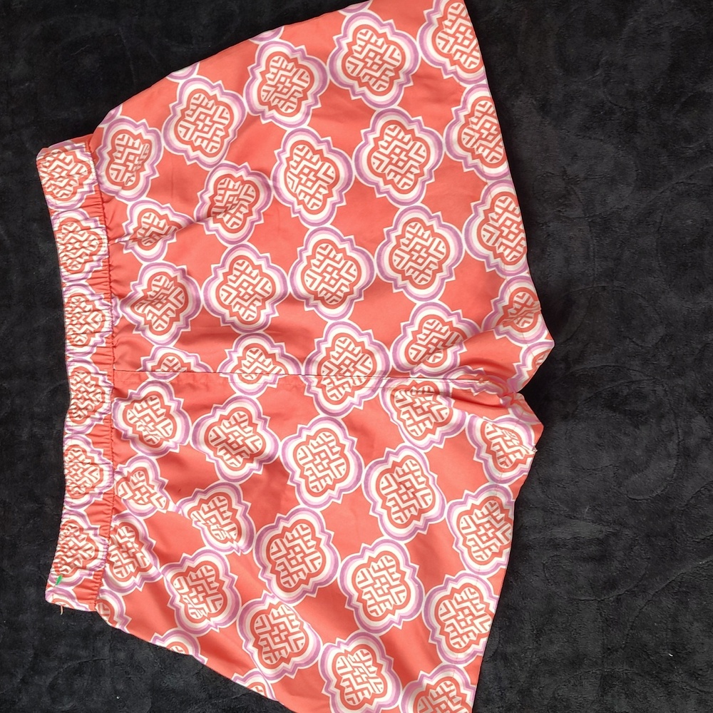 Cabana Life Orange and White High Waist Shorts SWIM SHORTS
